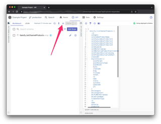 A screenshot of the API Workbench showing the location of the API Indexing Log icon