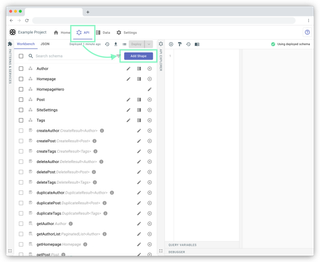 A screenshot of the buttons to press to navigate to shapes in the admin UI.