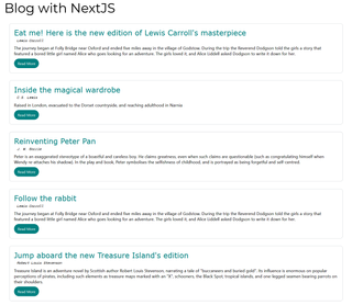 A screenshot of what the final home page will look like.