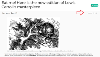 A screenshot of the blog page.