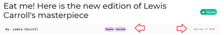 A screenshot of post tags.