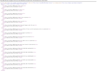 Screenshot of the sitemap.