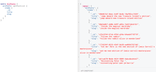 The API explorer results.