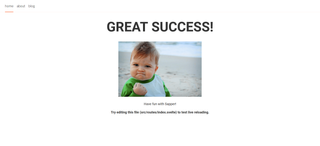 The home page of the website.