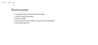 The Recent Posts page.
