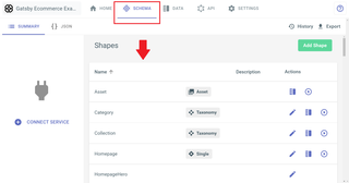 Schema web client interface